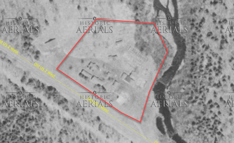 Rustic Riverside Inn - 1972 Aerial Photo (newer photo)